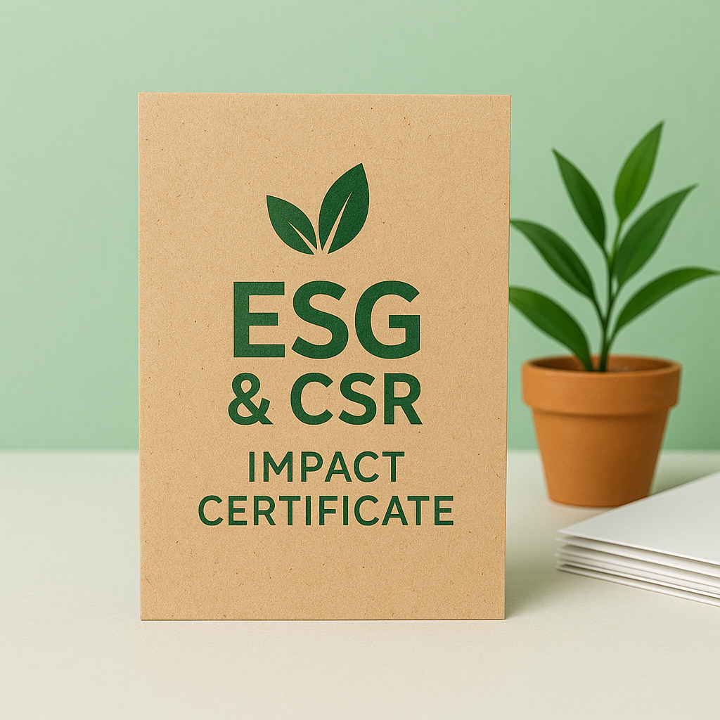 ESG CSR Certificate